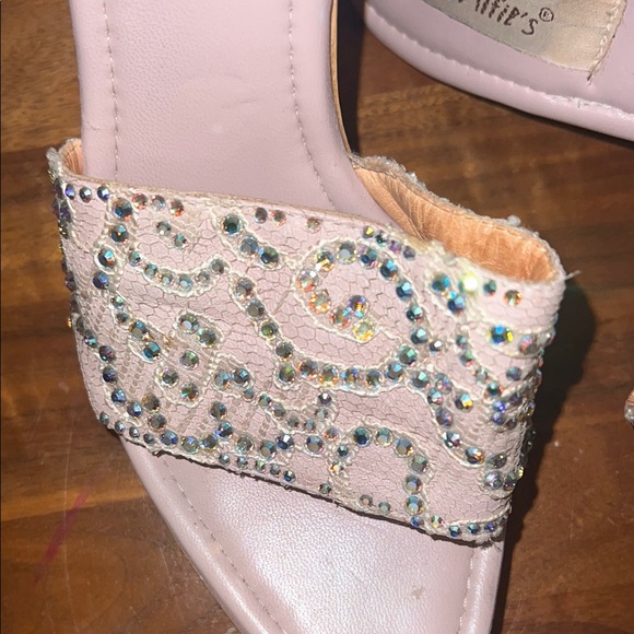 Vintage (2003) Alfies Swarovski Light Pink Heels. - Picture 8 of 11